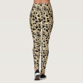 Trendy Abstract bruin sepia luipaard vlekken patro Leggings (Achterkant)
