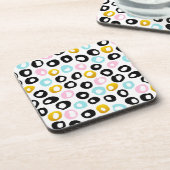 Trendy Abstract Dots Pattern Bier Onderzetter (Linkerzijde)