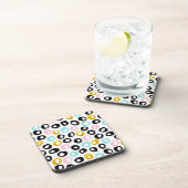 Trendy Abstract Dots Pattern Bier Onderzetter (Rechterzijde)