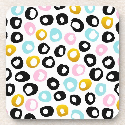 Trendy Abstract Dots Pattern Bier Onderzetter (Voorkant)