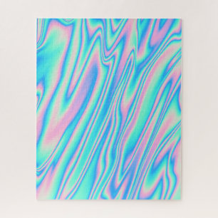 Trendy abstract eenhoorn holografisch legpuzzel