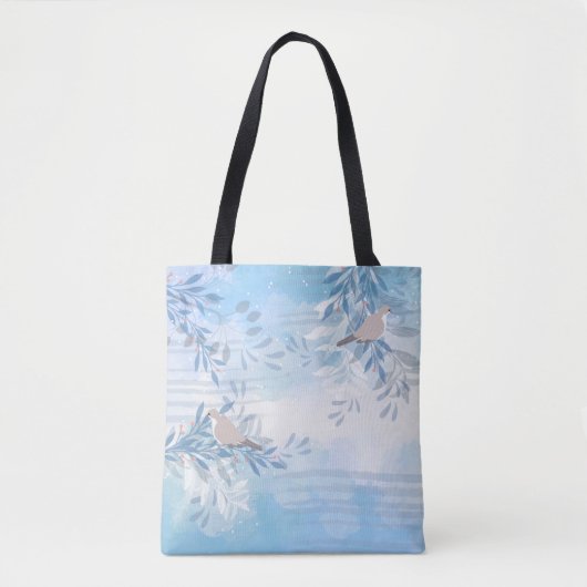 Trendy abstract floraal botanisch blad tote bag (Voorkant)