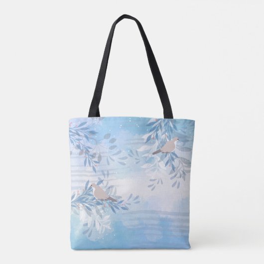 Trendy abstract floraal botanisch blad tote bag (Achterkant)