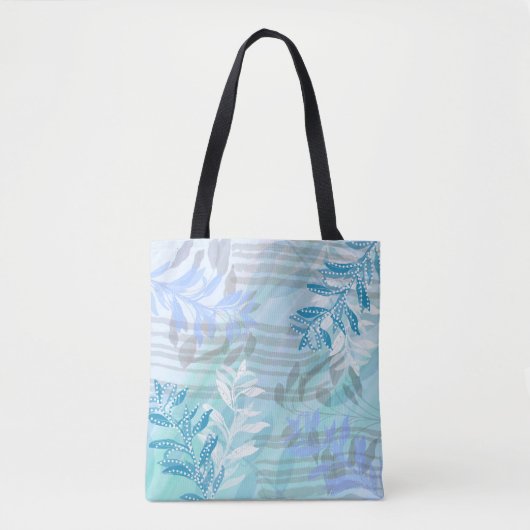 Trendy abstract floraal botanisch blad tote bag (Voorkant)