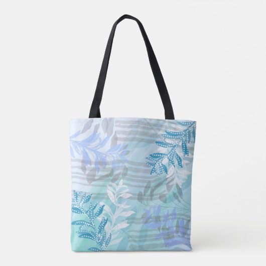 Trendy abstract floraal botanisch blad tote bag (Achterkant)