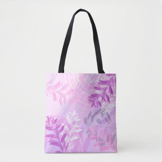 Trendy abstract floraal botanisch blad tote bag (Voorkant)