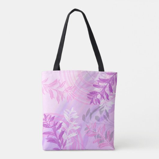 Trendy abstract floraal botanisch blad tote bag (Achterkant)
