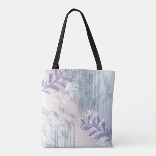 Trendy abstract floraal botanisch blad tote bag (Achterkant)