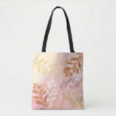 Trendy abstract floraal botanisch blad tote bag (Voorkant)