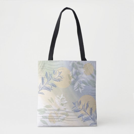 Trendy abstract floraal botanisch blad tote bag (Voorkant)