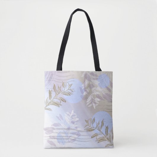 Trendy abstract floraal botanisch blad tote bag (Voorkant)