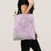 Trendy abstract floraal botanisch blad tote bag (Dichtbij)