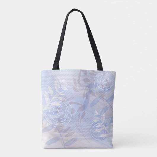 Trendy abstract floraal botanisch blad tote bag (Achterkant)