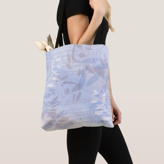 Trendy abstract floraal botanisch blad tote bag (Dichtbij)