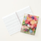 Trendy Abstract Flowers Moderne Bloemen Sjabloon Notitieboek (Binnen)