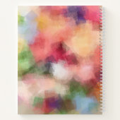 Trendy Abstract Flowers Moderne Bloemen Sjabloon Notitieboek (Achterkant)