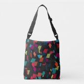 Trendy Abstract Geometric Cube Pattern Crossbody Tas (Voorkant)