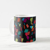 Trendy Abstract Geometric Cube Pattern Koffiemok (Voorkant links)