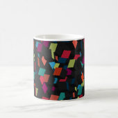 Trendy Abstract Geometric Cube Pattern Koffiemok (Center)