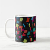 Trendy Abstract Geometric Cube Pattern Koffiemok (Links)