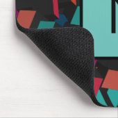 Trendy Abstract Geometric Cube Pattern Monogram Muismat (Hoek)