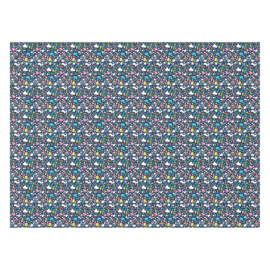 Trendy Abstract Geometric Stone Terrazzo Tafelkleed (Voorkant (Horizontaal))