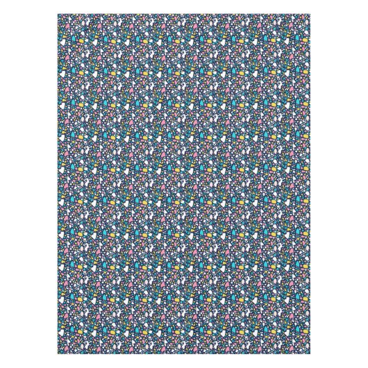 Trendy Abstract Geometric Stone Terrazzo Tafelkleed (Voorkant)