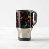 Trendy abstract geometrisch kubuspatroon reisbeker (Voorkant rechts)