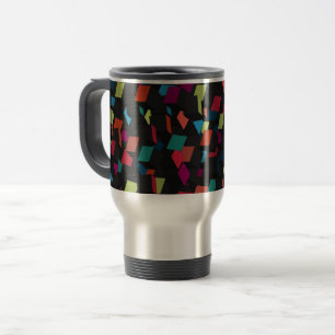 Trendy abstract geometrisch kubuspatroon reisbeker