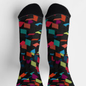 Trendy abstract geometrisch kubuspatroon sokken (Top)