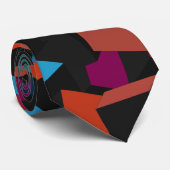 Trendy abstract geometrisch kubuspatroon stropdas (Opgerold)