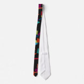 Trendy abstract geometrisch kubuspatroon stropdas (Achterkant)