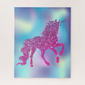 Trendy Abstract Glitter Unicorn Legpuzzel (Verticaal)
