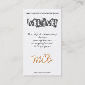 Trendy Abstract Gold Beige Navy Artsy Professional Visitekaartje (Achterkant)