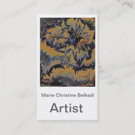 Trendy Abstract Gold Beige Navy Artsy Professional Visitekaartje