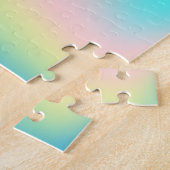 Trendy Abstract Kleurrijke Glitter Eenhoorn Legpuzzel (Zijkant)