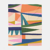 Trendy Abstract: kleurrijke hand getekend. Fleece Deken (Voorkant)