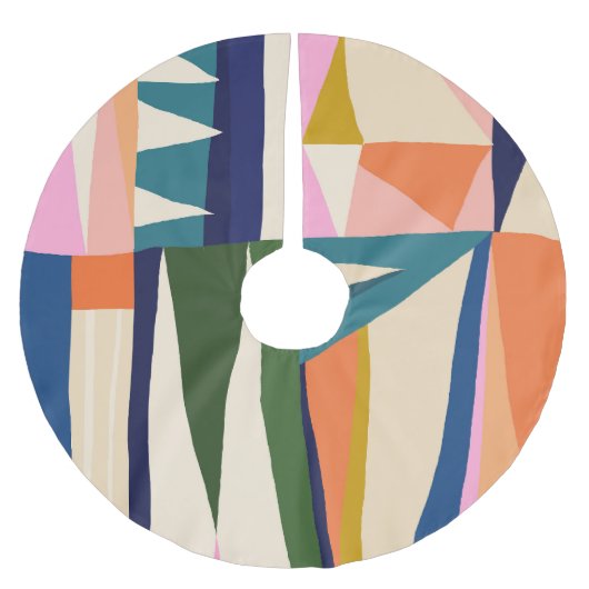 Trendy Abstract: kleurrijke hand getekend. Kerstboom Rok (Voorkant)