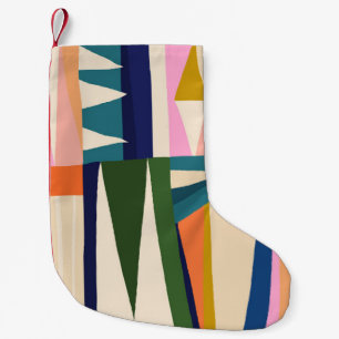 Trendy Abstract: kleurrijke hand getekend. Kleine Kerstsok