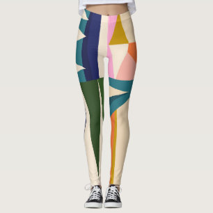 Trendy Abstract: kleurrijke hand getekend. Leggings