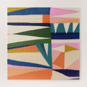 Trendy Abstract: kleurrijke hand getekend. Legpuzzel (Horizontaal)