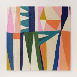 Trendy Abstract: kleurrijke hand getekend. Legpuzzel