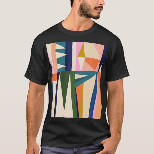Trendy Abstract: kleurrijke hand getekend. T-shirt (Voorkant)