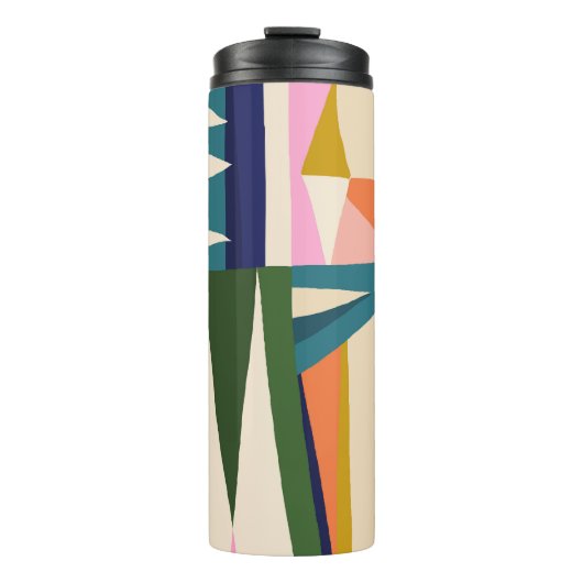Trendy Abstract: kleurrijke hand getekend. Thermosbeker (Voorkant)