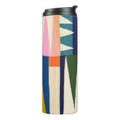 Trendy Abstract: kleurrijke hand getekend. Thermosbeker (Gedraaid links)