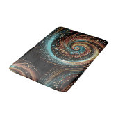 Trendy Abstract Koper Turquoise Moderne Badmat (Gekanteld)