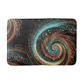 Trendy Abstract koperen turquoise moderne badmat (Voorkant)