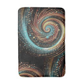 Trendy Abstract koperen turquoise moderne badmat (Voorkant Verticaal)