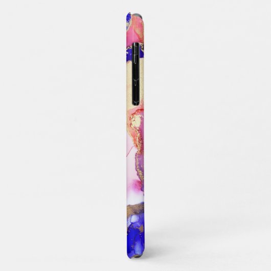 Trendy Abstract Liquid Swirls Paarse Pink Gold Case-Mate iPhone Case (Achterkant/links)