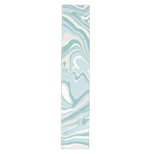 Trendy Abstract Mint Blue Turquoise Marmer Swirl Medium Tafelloper